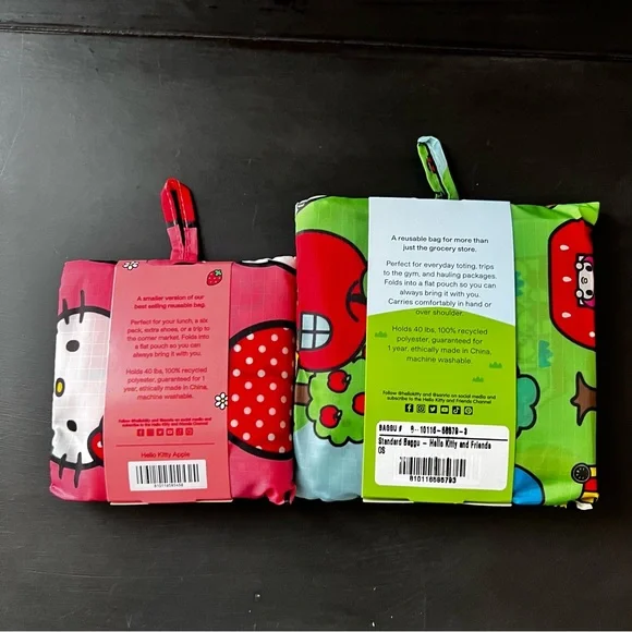 BAGGU x HELLO KITTY REUSABLE BAGS (BABY + STANDARD) - Picture 2 of 6